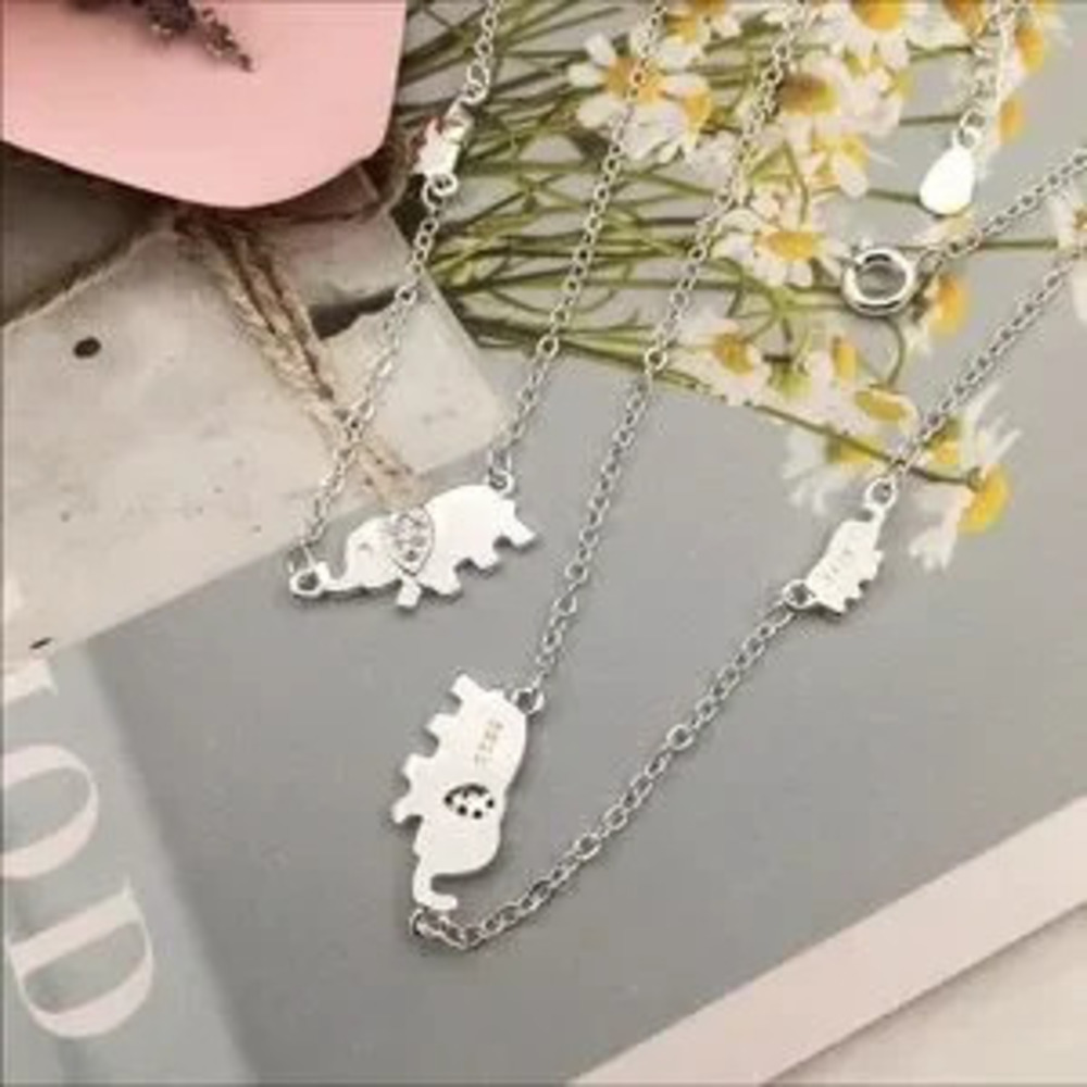 Elephant  Sterling Silver Necklace